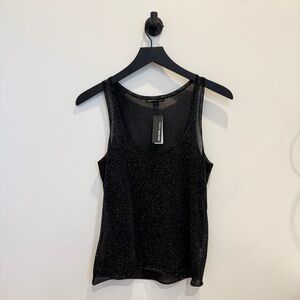 NWT James Perse Black Shimmer Tank Top